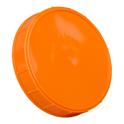 120mm Orange Polypropylene Coarse Ribbed Lid